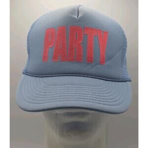 Vintage Cobra Party Trucker Hat Foam Mesh Baby Blue‎